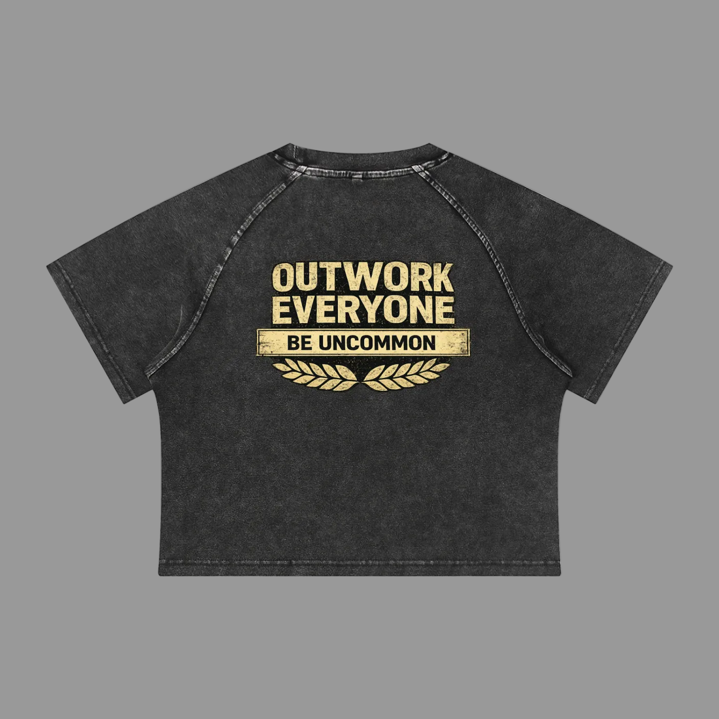 Outwork Everyone Mineral Wash Raglan Crop T-Shirt